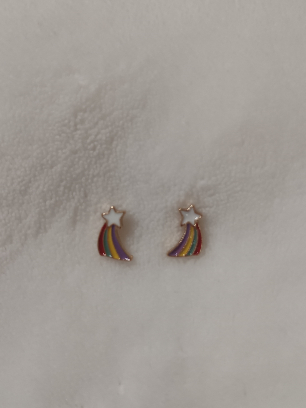 Rainbow Shooting Star Stud Earrings